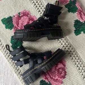 RICKI NAPPA LUX LEATHER PLATFORM GLADIATOR SANDALS